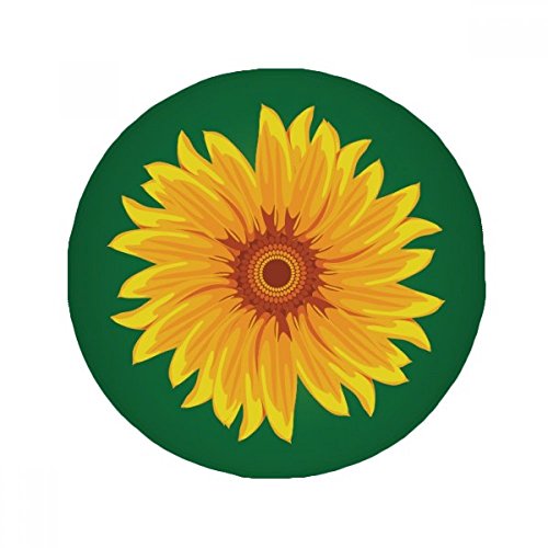 Tapis de bain rond tournesol anti-glisse cuisine 50x50cm - 2