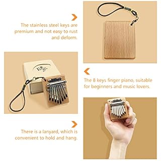 BIENKA Mini Kalimba 8 Touches avec Cordon, Piano à Pouce Portable, Cadeau d’instrument de Musique for Enfants débutants… - Les Beatles, Paul McCartney, John Lennon, RIngo Starr, George Harrison BIENKA Mini Kalimba 8 Touches avec Cordon, Piano à Pouce Portable, Cadeau d'instrument de Musique for Enfants débutants… – Image 4