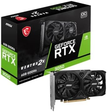Placa de Vídeo MSI NVIDIA Geforce - RTX 3050, 6GB, DDR6, 96 Bits