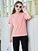 Imily Bela Girls Short Sleeve T Shirts Casual Crewneck Fashion Tees Kids Summer Tops 5-14 Years Light Pink