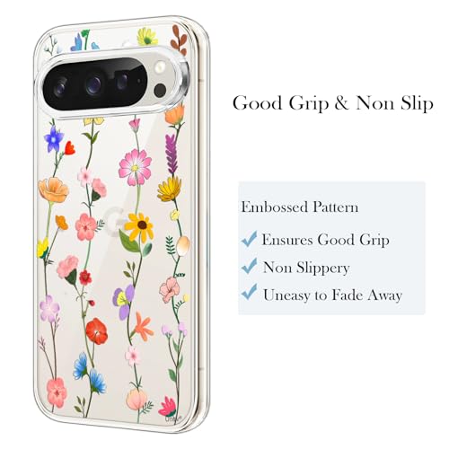 Coque Pixel 10 transparente motif gaufré : coque arrière de protection fine pour Pixel 10 Pro