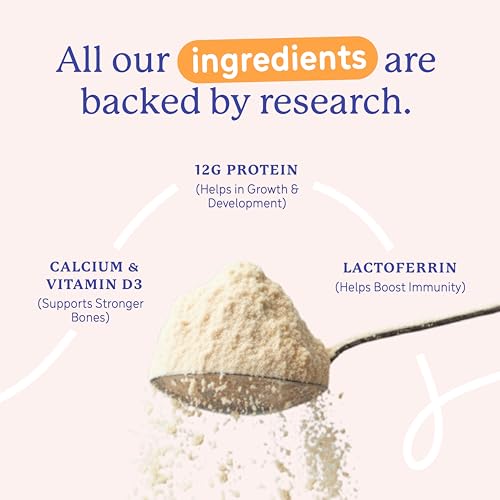 Image of Gritzo SuperMilk Growth+ (10-12y Girl), Creamy Vanilla, 400g | 12g Protein with 20 Vitamins & Minerals | Zero Refined Sugar