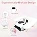Big Arm Rest for Nails Tech with Nail Mat and Rotating Phone Holder: 3nd Generation U-Shaped Manicure Nail Arm Rest Stand Height Adjustable Armrest for Acrylic Nails(White)