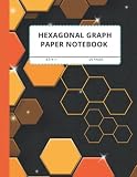  Hexagonal Graph Paper Notebook , For Organic Chemistry, Gaming, Quilting, 1/4 inch Hex, 120 pages, 8.5\"x11\"