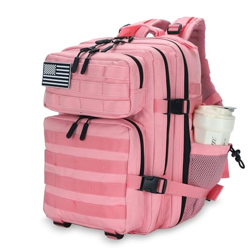 Lovelinks21 25L Unisex Adult Military Tactical Backpack, Pink, Chica
