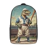 RRTYVFD Whimsical Hummingbird - Mochila escolar infantil impresa en 3D para niños, mochilas de viaje, bolsas de libros para niños y estudiantes de escuela primaria, Cretaceous Dino Champ 27, 17'