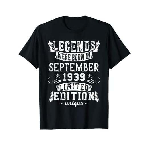 Cumpleaños Septiembre 1939 Edición Limitada Regalo Vintage Camiseta