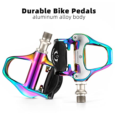 Rockbros LP-RD2CF-CBR Road Bike Pedals Colorful Clipless Bicycle Pedals thumb #4