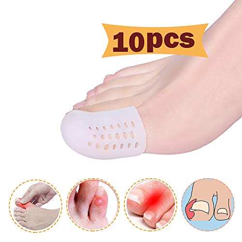 10 Pack Gel Toe Caps, Toe Protector, Breathable Toe Sleeves for Big Toe