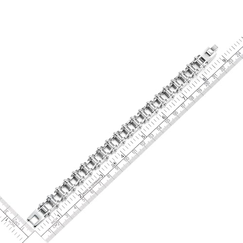 Pulsera clásica de cadena para hombre en acero inoxidable plata miniatura 6