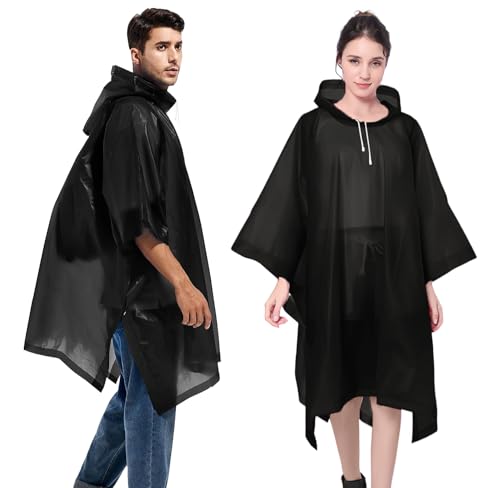 Poncho Pluie Imperméable - Unisexe Cape De Pluie Avec Capuche