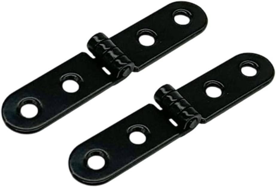 Black Folding Hinge 180 Degree, Round Corner Drop For Leaf Hinge, Heavy Duty Iron Table Hinge for Sewing Machine Cabinet, Wall Mount Fold Down Desk, Flush Mount Collapsible Kitchen(2PCS)