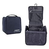 Bolsos de Aseo,Cosmetica,Maquillaje,Neceser para Viaje Impermeable,Bolsa de Gimnasio para Hombre, Gancho Colgante y Plegable Multifuncional Viaje, Bolsillos Múltiples para Varios Artículos-Azul