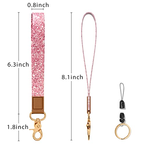 Image of Wrist Lanyard Key Chain, Wristlet Strap Keychain Holder for Women Men Car Keys Wallet Card Phone