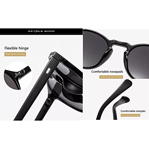 Image of Dervin UV Protected Small Shape Rivet Round Sunglasses for Men and Women
