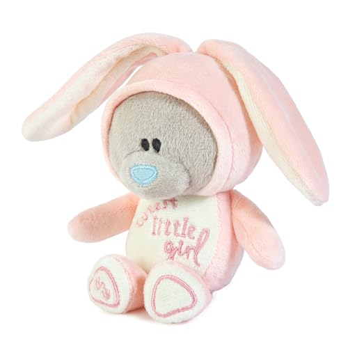 Me to You Tiny Tatty Teddy New Baby Girl Plush Bear In Bunny Onesie, 10cm Bear - Official Collection, Pink, Grey - Image 2