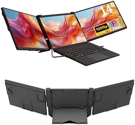 24" Large Portable Monitor, 1080P FHD 100Hz Laptop Screen Extender, 125% SRGB IPS Monitor Extender, USB C HDMI Office Gaming With Detachable Stand, Travel Monitor For Window MAC Phone Xbox Switch