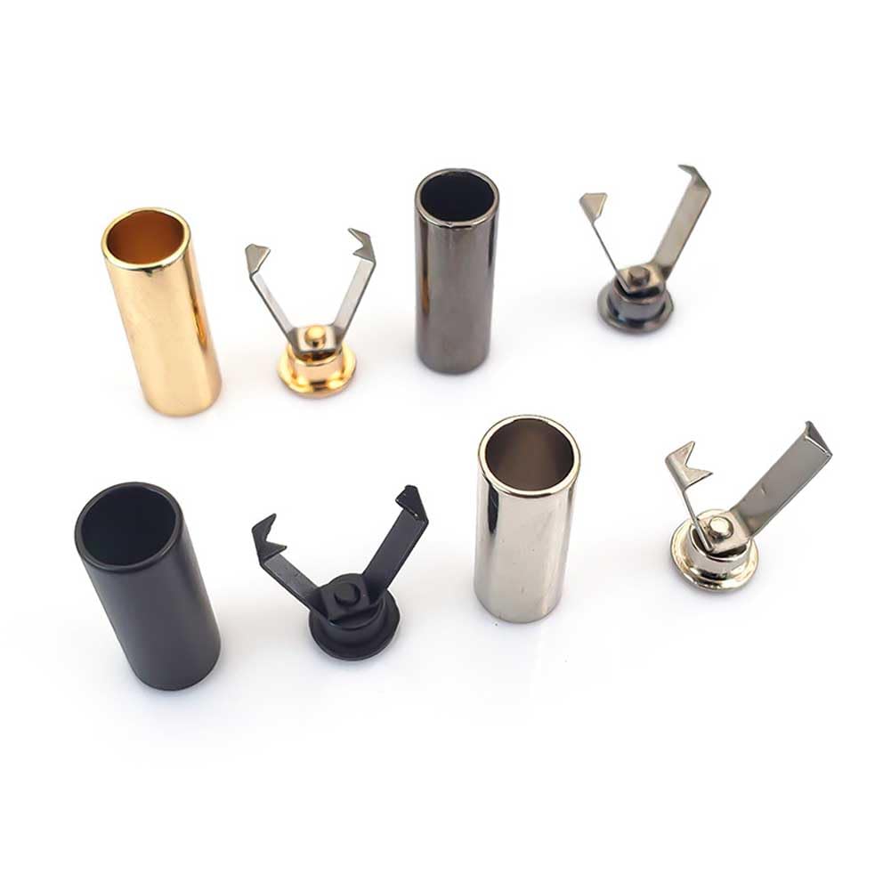 Teensery 40 Sets 4 Colors Shoelace Tips Shoelace Heads Metal Aglets Replacement Tips Cylindrical Shoestring Cords Ends for DIY Repairing Shoelace