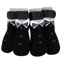 PETLOFT Calcetines antideslizantes para perros, 4 ...: Pruebe los elegantes calcetines para perros antideslizantes para interiores PETLOFT durante los días fríos; no solo mantiene las patas de su amigo limpias y cálidas, sino que también protege eficazmente los muebles y el piso de madera contra rasguños...