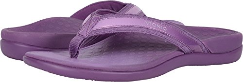 Vionic Women's Tide II Toe Post Sandal - Ladies Flip Flop with Concealed Orthotic Arch Support Purple Ombre 5 Medium US