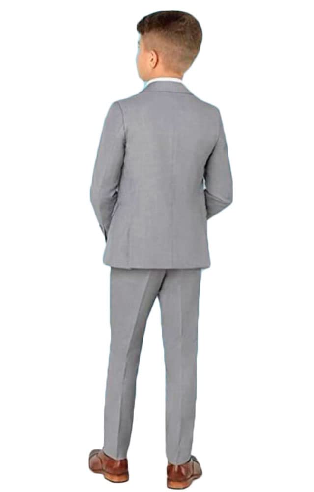 Costume à revers en pointe pour garçons, coupe ajustée, avec veste, gilet et pantalon, idéal pour les fêtes, les événements formels et les mariages