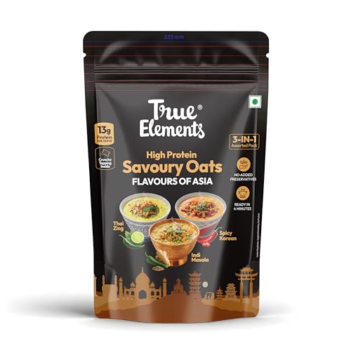 Image of True Elements High Protein Savoury Oats - Flavours Of Asia - Pack of 6