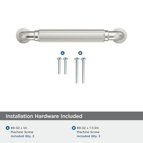 Amerock Cowrie 3-3/4 inch (96mm) Center-to-Center Satin Nickel Cabinet Pull, BP37702G10 by Amerock - Image 4