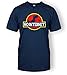 Produktbild No Internet T-Shirt Top Tee T-Rex Run (Large, Navy Blue)