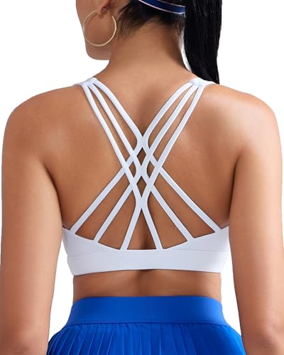 Image of RUNNING GIRL Sports Bras for Women,Crisscross Back High Impact Sports Bra with Hook Closure Workout Supportive Bra