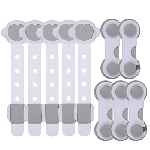 Mobestech 10 Unidades de Armário Com Fechadura de Segurança para Bebê Trava de Proteção Anti-Pinch L