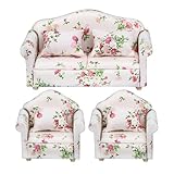 ❣Mise à niveau chic : donnez à l'intérieur de votre maison de poupée une de jouvence élégante avec cet ensemble canapé et fauteuil de maison de poupée. Des détails créent un espace de vie réaliste et sophistiqué. Parfait pour les maisons miniatures à l'échelle 1:12.