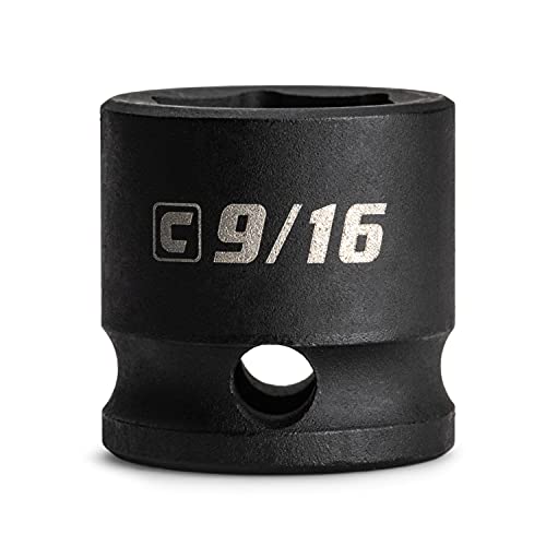 Image of Capri Tools 9 /16 in. Stubby Impact Socket, 3 /8 in. Drive, 6 Point, SAE