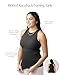 Kindred Bravely Ribbed Racerback Nursing Tank Top | Women's Sleeveless Breastfeeding Shirt (Black, Small)