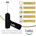 MatchaDNA Hello Handheld Battery Operated Milk Frother with Double Whisk Head for Thick Frothed Milk, Black