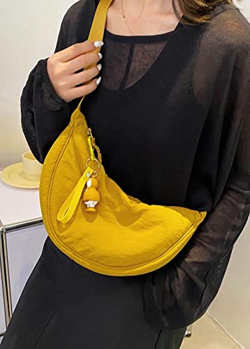 Image of Crossbody Bag Hobo Sling Crescent Bags Women Men Trendy Small Shoulder Bag Purse Dumpling Casual Handbag Adjustable Strap