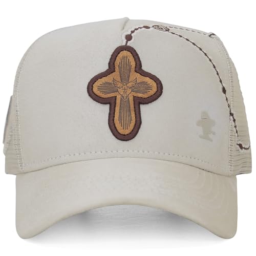 Image of Sacudido's | Trucker Cap Cross Rosary | Snapback Hats, Adjustable, Unisex, Faith