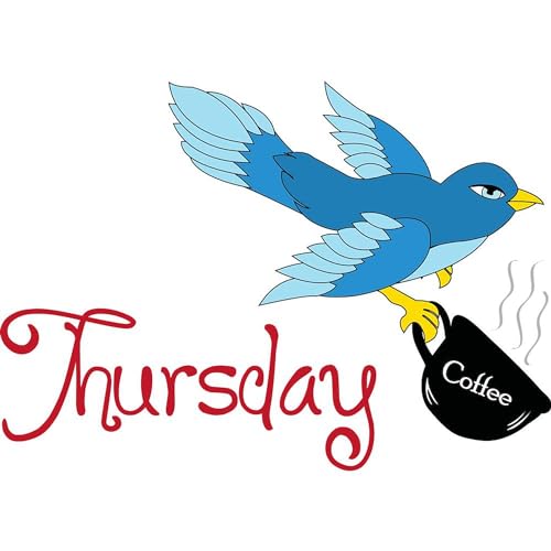 Taza de cerámica 11 oz CafePress Blue Bird Thursday miniatura 3