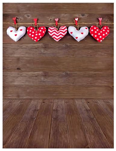 Toile de fond de Saint-Valentin en bois vintage pour photographie