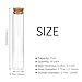 DEPEPE 30pcs 25ml Glass Test Tubes, 0.79x3.9 inch Clear Flat Test Tubes with Cork Stoppers for Plants, Scientific Experiments, Bath Salt and Candy Storage