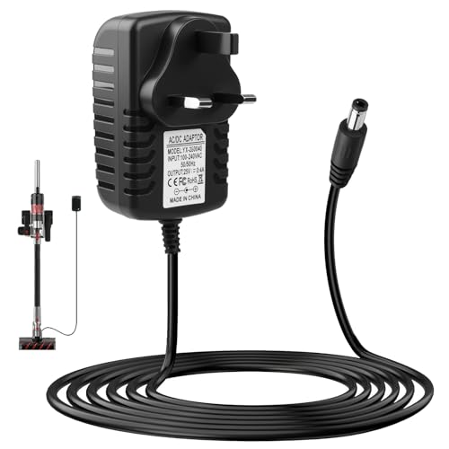 26V 400mA Charger Replacement, Power Supply Adapter for Beldray Cordless Vacuum Cleaner BEL01088 / BEL01110 / BEL01469 / BEL0776 / BEL0737 / BEL01195 Power Supply for Hoover 5.91FT Charging Cable