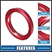 Hihaha Car Hub Centric Rings OD 73.1mm to ID 56.1mm Hub Centric Rings Wheel Bore Center Spacer Aluminum Alloy Red (Set of 4) Durable Material