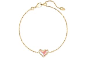 Ari Heart Gold Pendant Necklace in Dichroic Glass