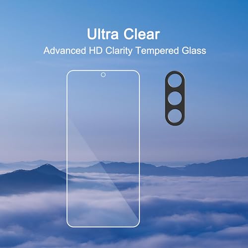 Image of Ailun Glass Screen Protector for Galaxy S26 3 Pack + 2 Pack Camera Lens Tempered Glass Fingerprint Unlock Compatible 0.25mm Anti-Scratch Case Friendly Clear - HD [Not For S26 Plus /S26 Ultra]