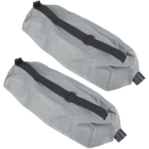 Lot de 2 sacs à poussière pour ponceuse, 50 x 20 cm, en ABS, avec sangle réglable, de remplacement universel, couleur grise, pour ponceuse, perceuse, accessoire
