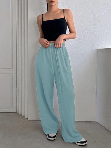 Image of GRECIILOOKS Women Trousers for Women,Women Trousers,Women's High-Waisted Pant,Women Trousers Pants,Korean Trousers for Women, Regular Fit
