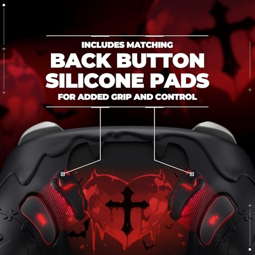 PlayVital for Nintendo Switch 2 Pro Controller Silicone Cover – Gothic Imp Series Cute Protective Skin Case for Switch 2 Pro Controller w/Back Button Caps & Thumb Grip & Sticker, Shockproof - Black by playvital - Image 4