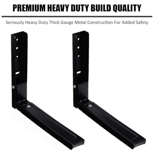 Image of Caprigo Heavy Duty Oven & Microwave Wall Mount Stand | Universal OTG Wall Stand | Oven & Grill Wall Mounting Bracket & Shelf | Microwave Wall Holder for Kitchen (White-M488)