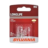 SYLVANIA - 912 Long Life Miniature Bulb, (Contains 2 Bulbs)