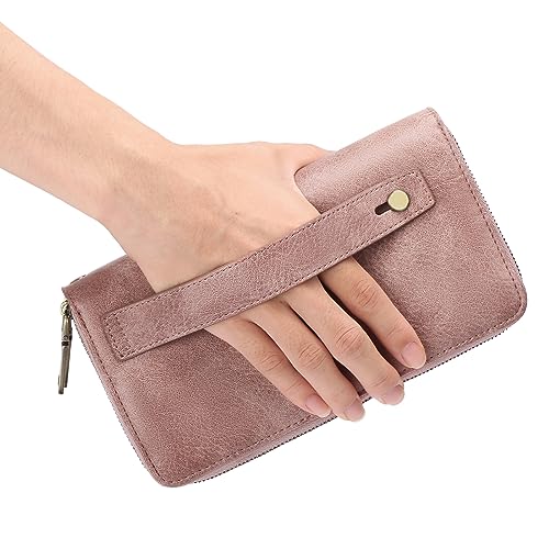 Image of GAEKEAO RFID Leather Wristlet Wallet for Women with Grip Strap