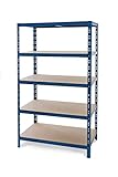 Regal 180x100x50 blau - Steckregal Lagerregal Schwerlastregal Kistenregal Büroregal Schlauchregal